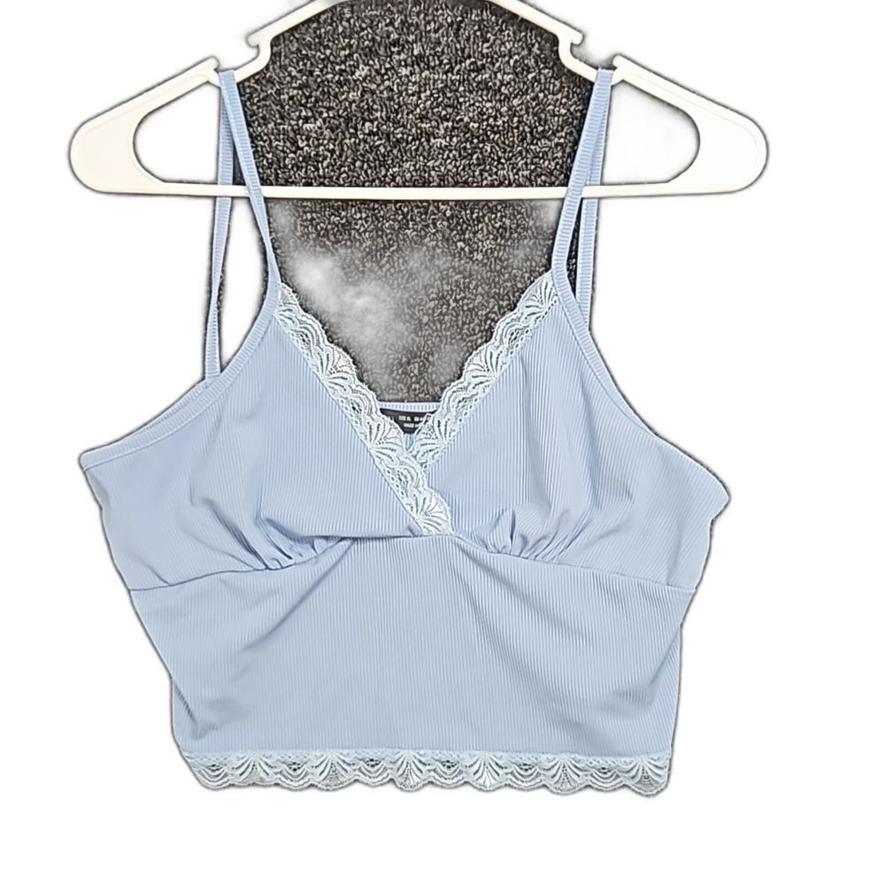 Shein Women's Laced Light Blue Top Size 12